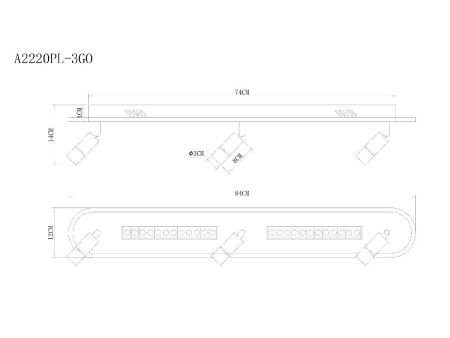Спот Arte Lamp Pisces (Писцес) A2220PL-3GO