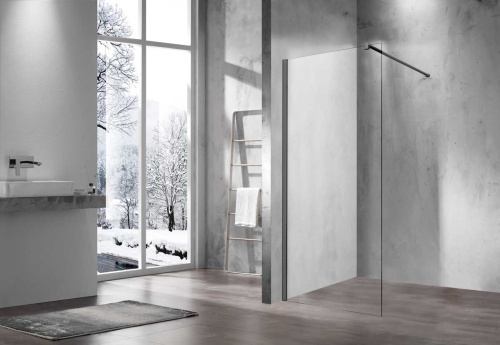 Душевая перегородка Vincea Walk in VSW-1H110CLGM 110х200 стекло прозрачное профиль вороненая сталь - фото 2