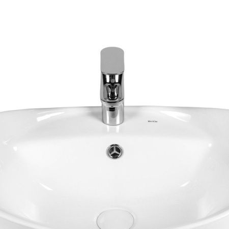 Раковина из сантехнического фарфора Bond Oval S15-590 60х40 накладная цвет белый 1 отверстие под смеситель