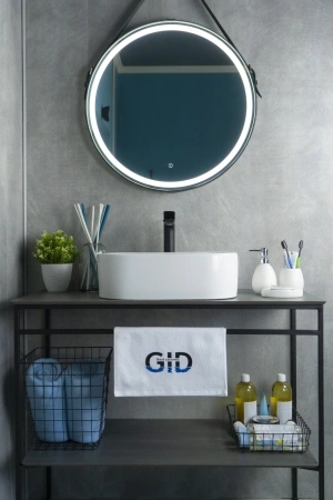 Раковина керамическая Gid Creativo 51173 50х30 накладная цвет белый без отверстий под смеситель