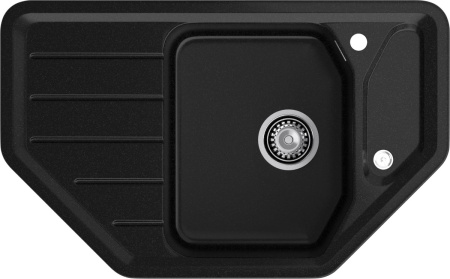 Кухонная мойка Granfest Corner C-800E черный 79х49 цвет черный поверхность матовая