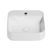 Раковина из сантехнического фаянса Abber RECHTECK AC2215 40х40 накладная цвет белый 1 отверстие под смеситель