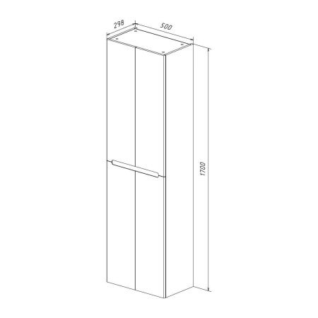 Шкаф-пенал LeMark Buno LM04B50P 50х170 напольный цвет белый