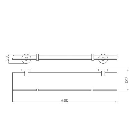Полка в ванную комнату RavSlezak Colorado COA0900/60ZRL