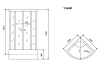 Душевая кабина Timo Standart T-6600BF 100х100 четверть круга с крышей ориентация универсальная