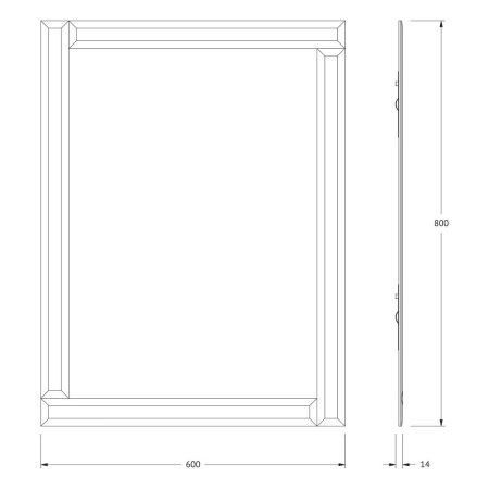 Зеркало Evoform Style BY 0806 60х80 подвесное