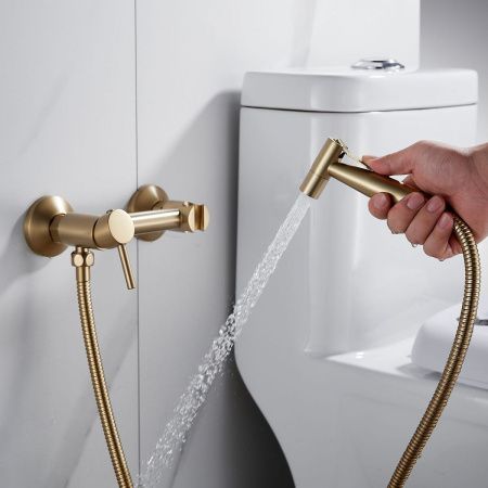 Гигиенический душ со смесителем Shevanik S107G золото