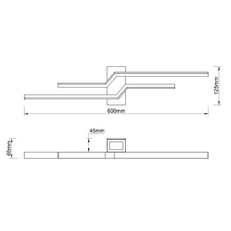 Светильник настенный Escada Rail (Раил) 10219/2LED White