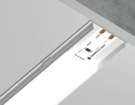 Алюминиевый накладной профиль Ambrella Light Alum Profile (Алум Профиле) GP1600WH