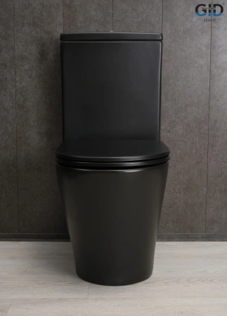 Унитаз напольный с бачком Gid Cortado Tn2189Bm (62248Y) черный с сиденьем микролифт безободковый