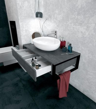 Тумба под раковину 1MarKa Grunge Loft У85850 100х50 подвесная цвет серый