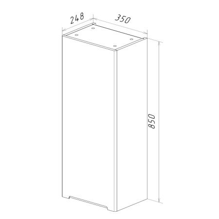 Шкаф LeMark Buno LM04B35PL 40х90 подвесной цвет белый