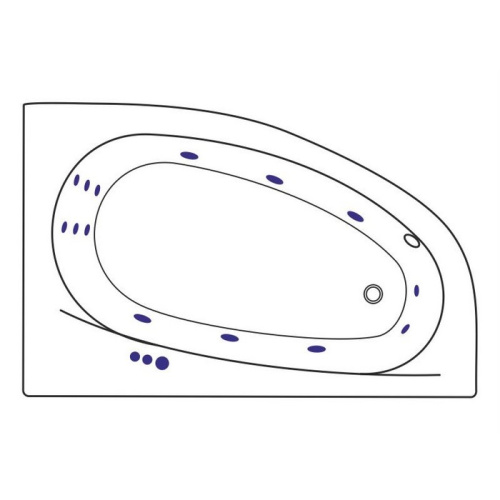Ванна акриловая гидромассажная Excellent KAMELEON WAEX.KMP17.SMART.CR 170х110 пристенная асимметричная с каркасом - фото 2