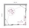 Душевой уголок BelBagno LUCE LUCE-AH-22-110/105-C-Cr 110х105 стекло прозрачное профиль хром без поддона