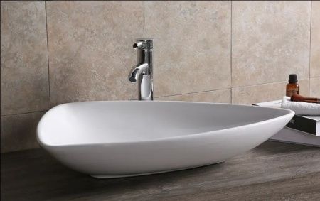 Раковина из сантехнического фарфора Cerutti SPA CR7014 70х40 накладная цвет белый без отверстий под смеситель