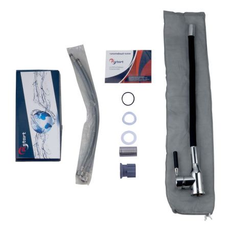 Смеситель для кухни Plstart PG54022B24 на мойку черный/хром