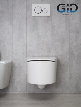 Унитаз подвесной Gid Concavo 62233Y белый с сиденьем микролифт безободковый смыв торнадо