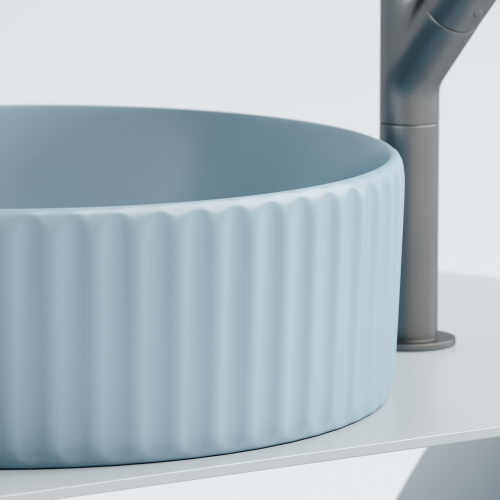 Раковина Ceramica Nova ELEMENT 36 см CN6057ML накладная цвет голубой матовый - фото 2