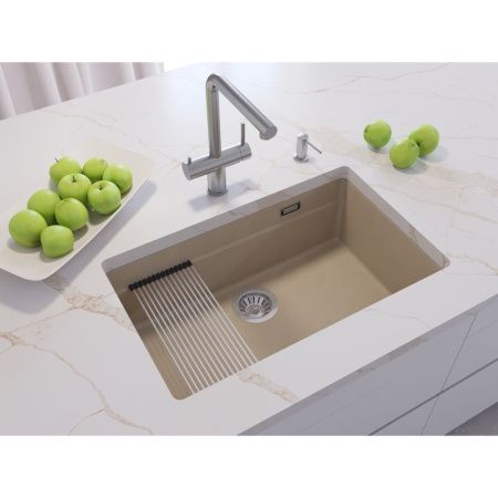 Кухонная мойка Grandex Aqua 500303 75х45 цвет бежевый поверхность матовая