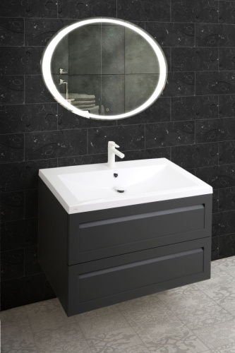 Тумба под раковину Art&Max PLATINO AM-Platino-750-2C-SO-GM 75х47х55 подвесная - фото 2