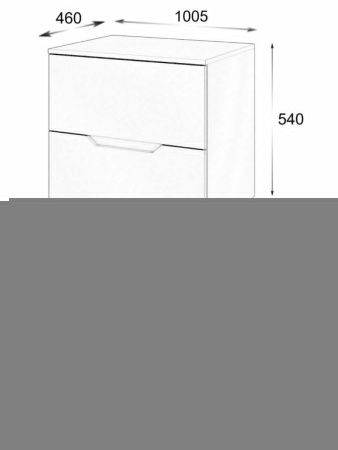 Тумба с раковиной Orange Line Li-100TubMDF+B08-585W 100х50