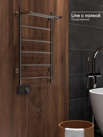 Полотенцесушитель электрический Indigo LINE с полкой LСLE80-50PR 55х80 хром