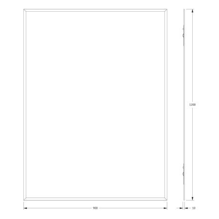 Зеркало Evoform Comfort BY 0943 90х120 подвесное