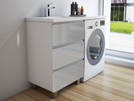 Тумба с раковиной Эстет Dallas Luxe ФР-00009668 40х50 напольная цвет белый