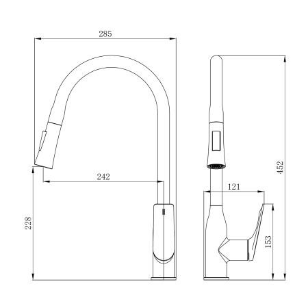 Смеситель для кухни Tokito MITSUISHI TOK-MIT-1013 на раковину хром