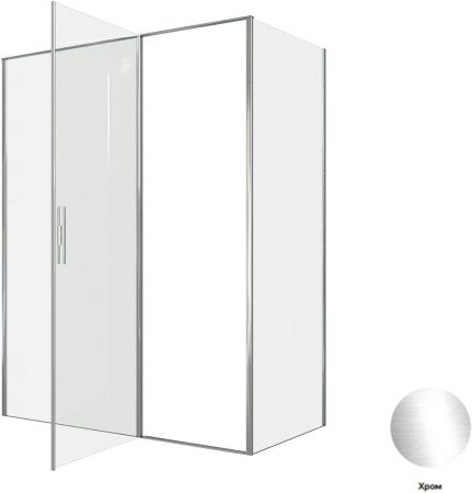 Душевой уголок Allen Brau Priority 3.31037.00 + 3.31040.00 160х80 стекло прозрачное профиль хром без поддона