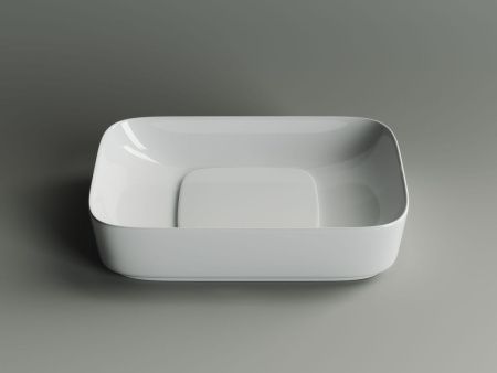 Раковина из сантехнического фарфора Ceramica Nova ELEMENT CN5021 60х40 накладная цвет белый без отверстий под смеситель