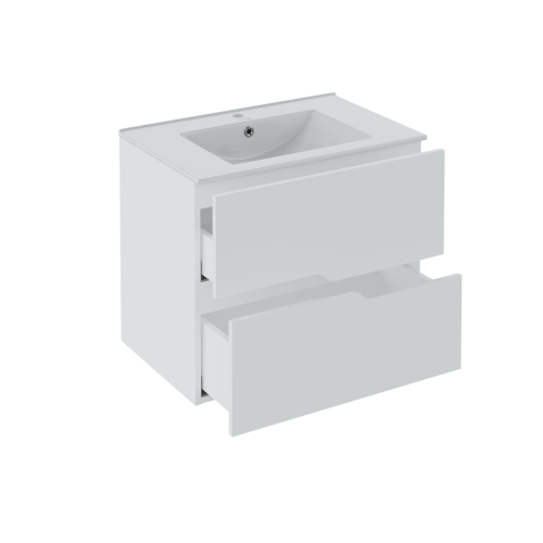 Тумба под раковину Runo Палермо 00-00004084 80х40 подвесная цвет белый - фото 2