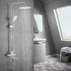 Душевая стойка Shevanik S8136F настенная цвет белый