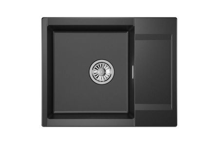 Кухонная мойка Granula 6202, ШВАРЦ 62х50 цвет черный поверхность матовая