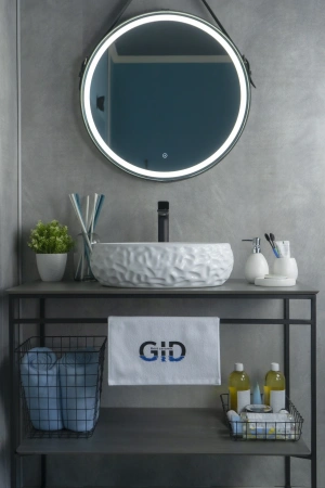 Раковина керамическая Gid Lago 51187 50х30 накладная цвет белый без отверстий под смеситель