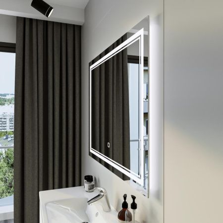 Зеркало с подсветкой Бриклаер Эстель 4627125414305 100х80 подвесное