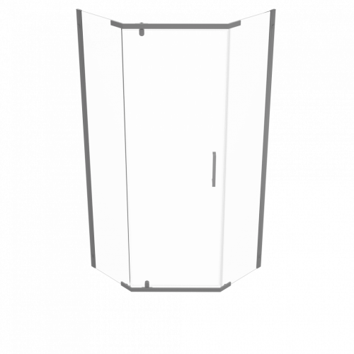Душевой уголок Тритон Дека-Графит Щ0000073929 90х90 стекло прозрачное профиль хром без поддона - фото 3