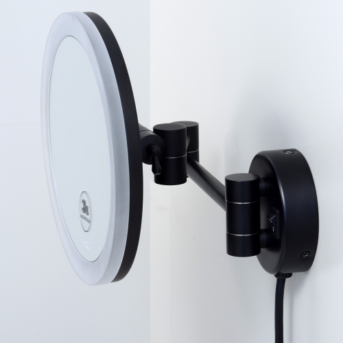 Зеркало косметическое WasserKRAFT 1004BLACK - фото 3