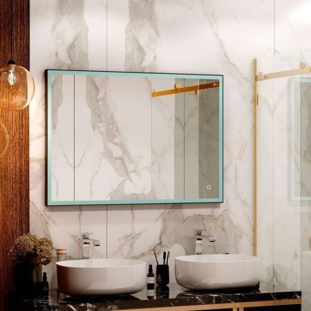 Зеркало Continent Solid Black ЗЛП1607 100х80 подвесное