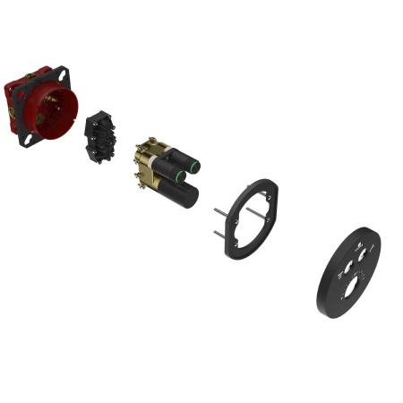 Смеситель для душа Vincea VSCV-322T-MMB встраиваемый в стену черный матовый с термостатом