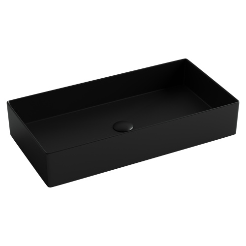 Раковина из сантехнического фарфора Ceramica Nova ELEMENT CN6071MB 70х36 накладная цвет черный матовый - фото 2