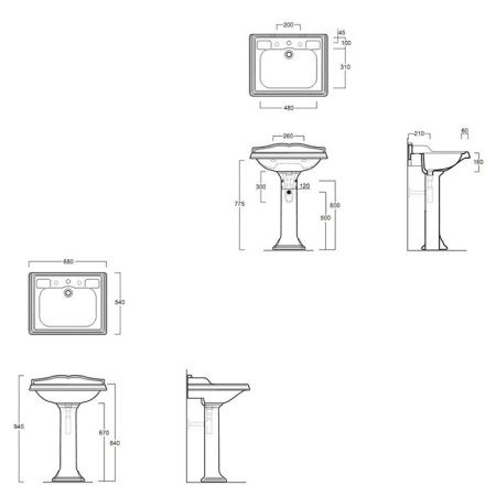 Раковина из сантехнического фаянса Simas Arcade AR824bi*1 70х50 подвесная цвет белый 1 отверстие под смеситель