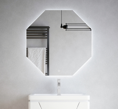 Зеркало в ванную Corozo Каре SD-00000962 70х70 цвет белый - фото 3