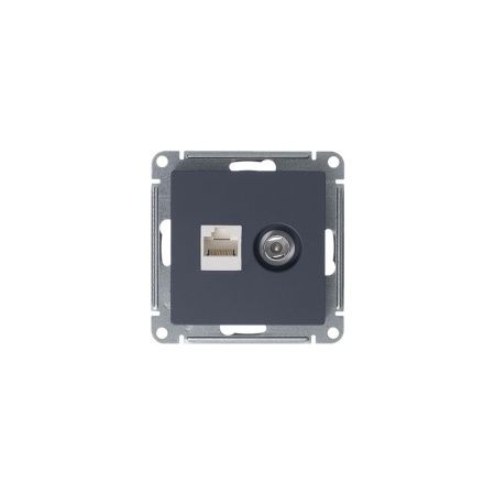 Розетка двойная комп+ТВ, RJ45+TV Systeme Electric AtlasDesign (АтласДесигн) ATN000789