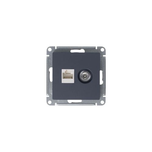 Розетка двойная комп+ТВ, RJ45+TV Systeme Electric AtlasDesign (АтласДесигн) ATN000789 - фото 2