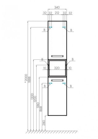 Шкаф Aquaton Лофт Фабрик 1A242803LTDY0 30х70 подвесной цвет коричневый