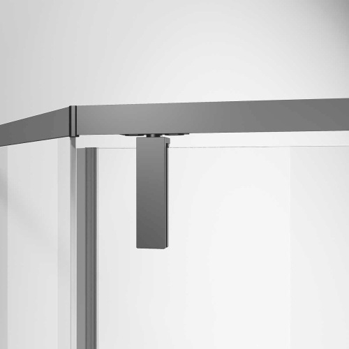 Душевой уголок Vincea Slim-N VSP-4SN900CLGM 90х90 стекло прозрачное профиль вороненая сталь - фото 3