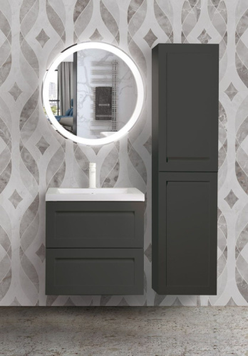 Тумба под раковину Art&Max PLATINO AM-Platino-600-2C-SO-GM-Cer 60х46,5х55 подвесная - фото 2