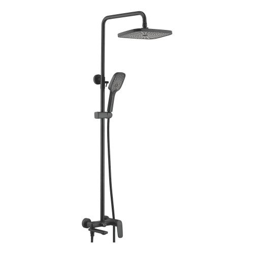Душевая стойка Shevanik S8536H настенная цвет черный - фото 2
