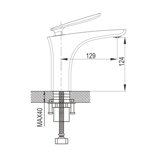 Смеситель Rose R2701F на раковину белый/хром - фото 3